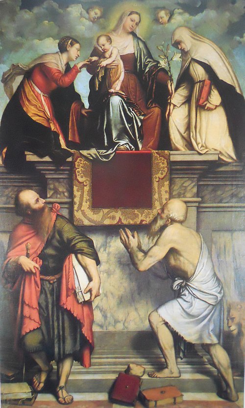 Le Mariage mystique de sainte Catherine, 1543, Alessandro Bonvicino
