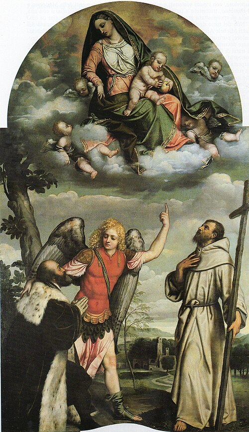 Madonna with child and saints, 1542, Alessandro Bonvicino