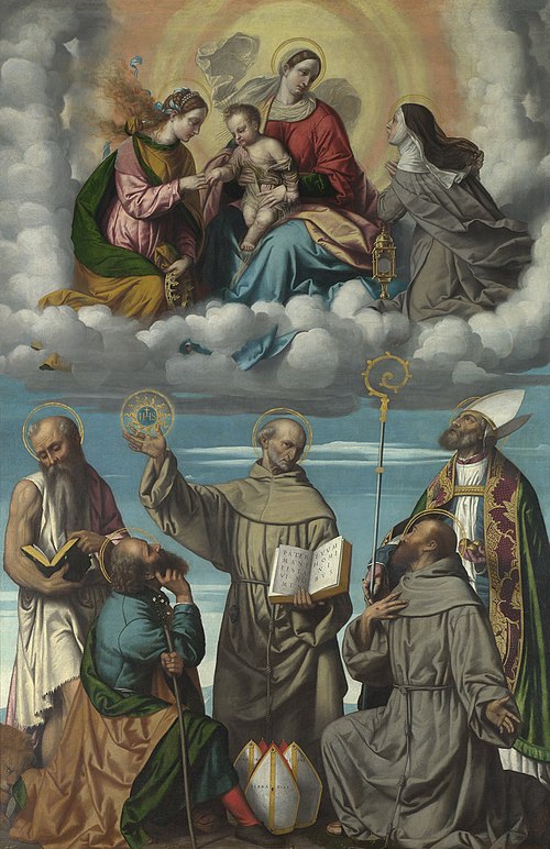 The Madonna and Child with Saints, 1540, Alessandro Bonvicino