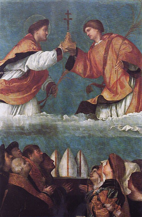 Procession of the Holy Cross in mass, 1520, Alessandro Bonvicino
