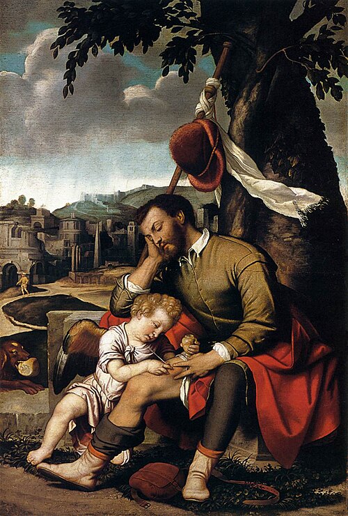 Saint Roch Cured by the Angel, 1545, Alessandro Bonvicino