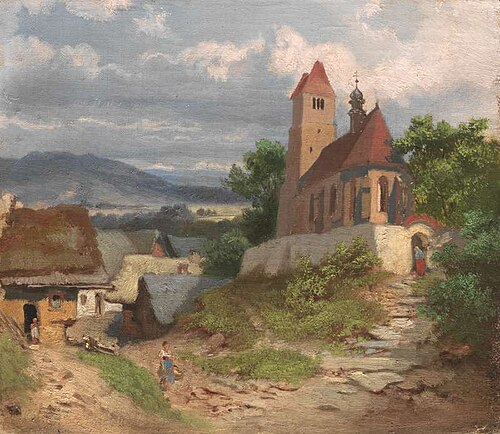 A Village Church, , Josef Mánes