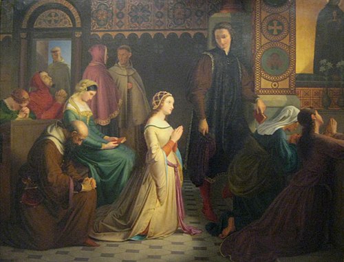 Meeting of Petrarch and Laura in Avignon in the Year 1327, , Josef Mánes