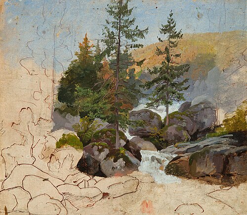 Forest Stream Rapids, 1848, Josef Mánes