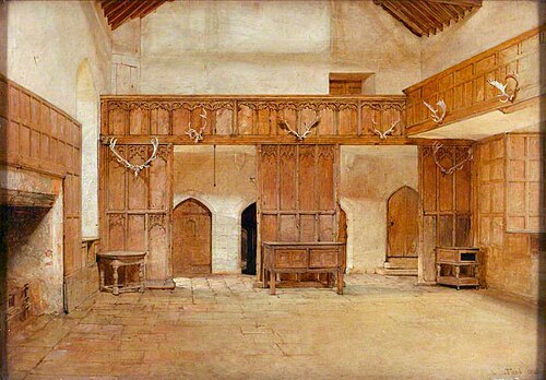 The Great Hall at Haddon, 1860, John Faed