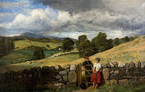 Trysting Place, Landscape with Cattle and Sheep, , John Faed