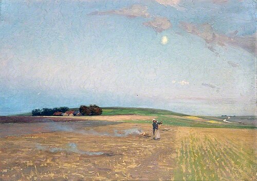 Burning Couch Grass, 1902, Alexander Mann