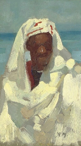 Head of an Arab, , Alexander Mann