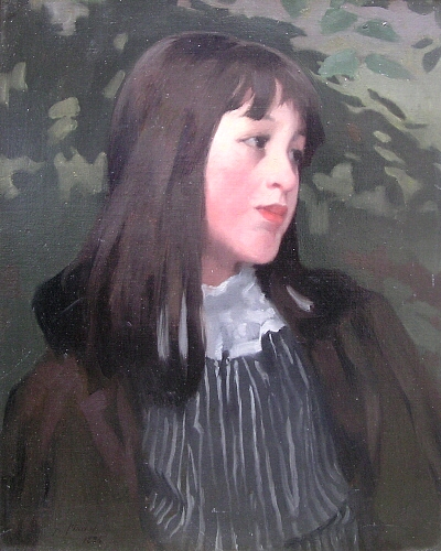 Portrait of a Girl with long dark Hair, 1886, Alexander Mann