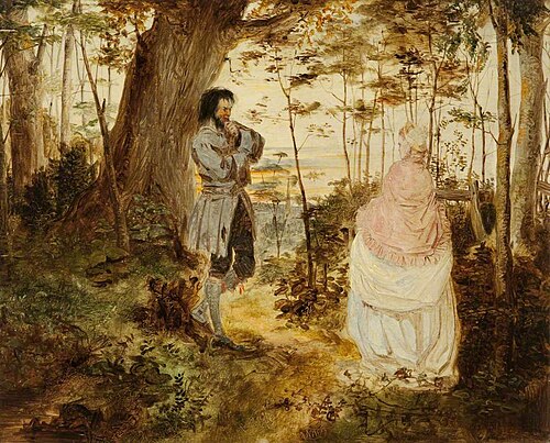 Hugh and Dolly Varden (from the novel 'Barnaby Rudge' by Charles Dickens), 1863, William Powell Frith