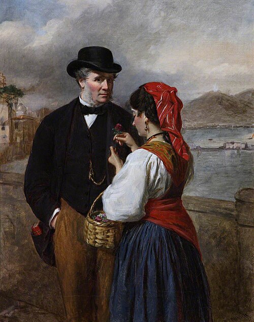 In Naples, Portrait of the Artist, 1875, William Powell Frith