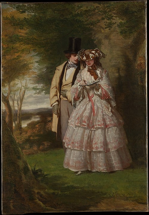 The Two Central Figures in "Derby Day", 1860, William Powell Frith