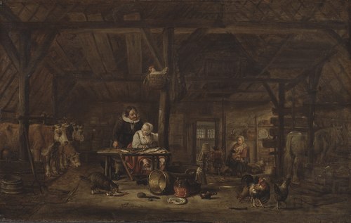 Interior of a Stable, 1647, Govert Dircksz Camphuysen