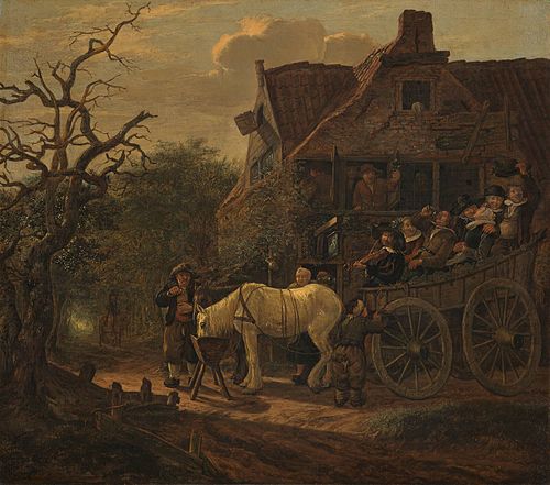 The Halting Place, 1650, Govert Dircksz Camphuysen