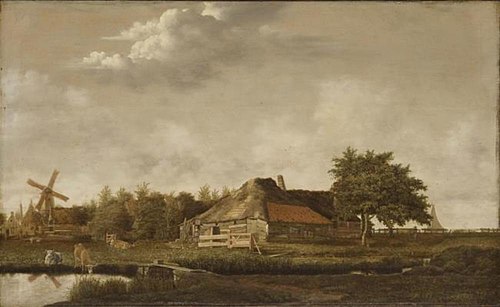 Farm near a Village, 1655, Govert Dircksz Camphuysen