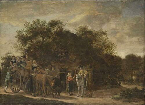The Halt at the Inn, 1655, Govert Dircksz Camphuysen