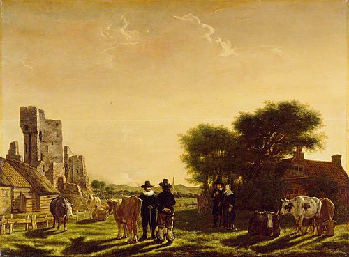 A Dutch Farm with the Ruins of the Huis te Kleef, 1650, Govert Dircksz Camphuysen