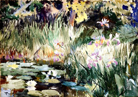 Iris and Lilies, 1922, Frank Weston Benson
