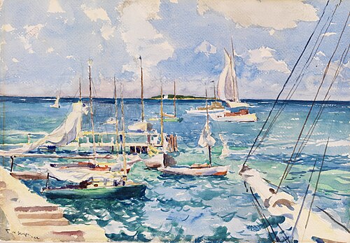 The Waterfront, 1922, Frank Weston Benson