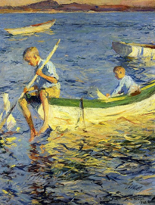 Boating at Vinalhaven, 1920, Frank Weston Benson