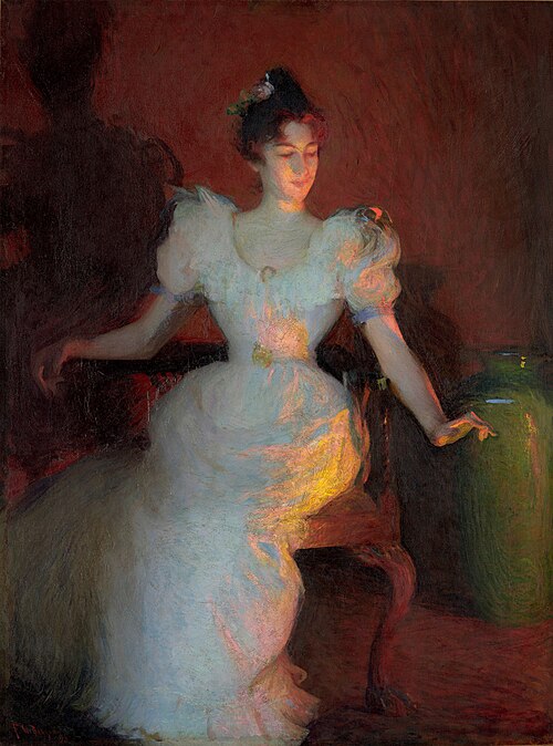 Firelight, 1893, Frank Weston Benson
