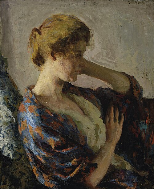 Woman in Blue Kimono, , Frank Weston Benson