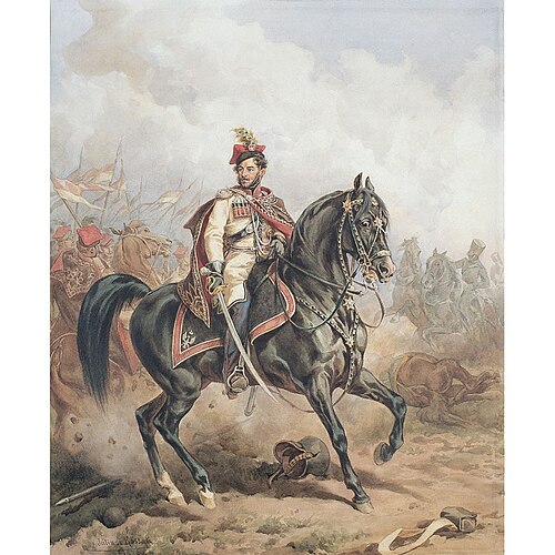 Franciszek Wodzicki as a Krakus Regiment officer, 1876, Juliusz Kossak