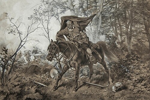 Zagłoba zdobywa chorągiew, 1886, Juliusz Kossak