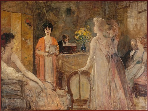 Un mardi, soirée chez Madeleine Lemaire, 1910, Henri Gervex
