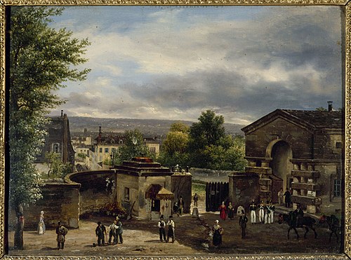 La barrière de la rue Royale-Montmartre, 1823, Giuseppe Canella