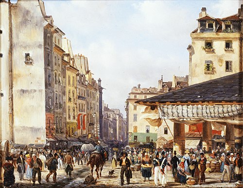 Les Halles, 1828, Giuseppe Canella