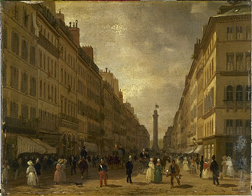 La rue de la Paix, 1829, Giuseppe Canella