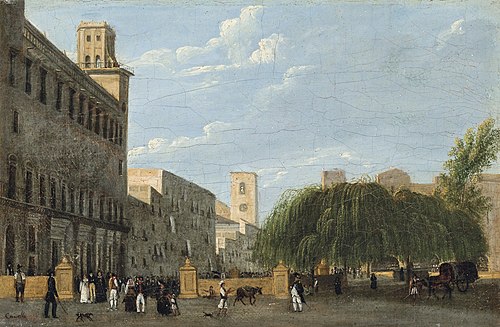 Figures in an Italianate Square, , Giuseppe Canella