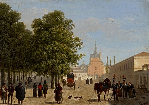View of the Convento de Los Agustinos Recoletos, Madrid (one of a pair), , Giuseppe Canella