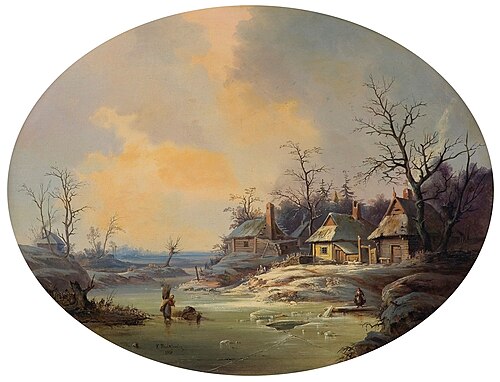 Krajobraz zimowy, 1856, Franciszek Ruśkiewicz