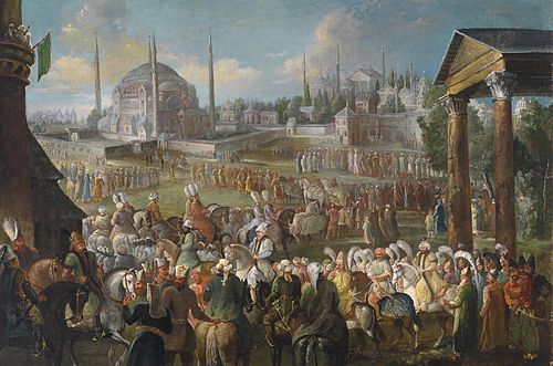 Eine Prozession des Sultans in Istanbul, 1737, Jean-Baptiste van Mour