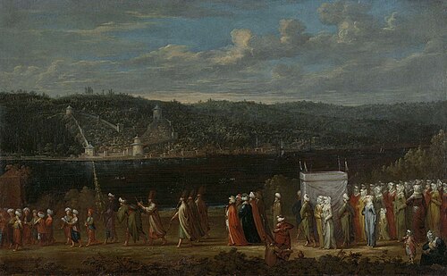 Wedding procession on the Bosphorus, 1728, Jean-Baptiste van Mour