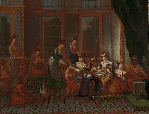 Banquet of Distinguished Turkish Women, 1728, Jean-Baptiste van Mour