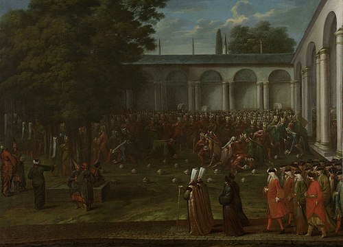 Cornelis Calkoen on his Way to his Audience with Sultan Ahmed III, 1750, Jean Baptiste Vanmour