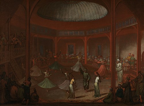 Whirling Dervishes, 1728, Jean Baptiste Vanmour