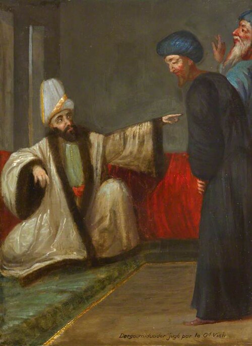 Dergoumiduader juge par le Grand Visir, 1750, Jean-Baptiste van Mour