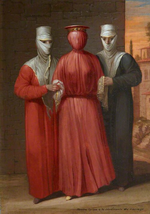 Femme Turque a la ceremonie du marriage, 1750, Jean-Baptiste van Mour