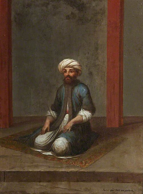 Turc qui fait sa priere, 1750, Jean Baptiste Vanmour