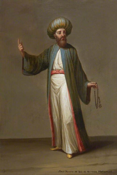 Emir homme de lois de la race Mahomet, 1750, Jean Baptiste Vanmour