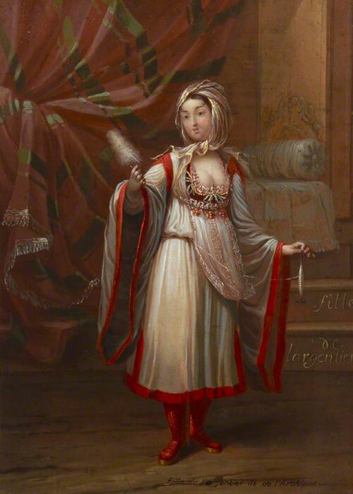 Fille de l’Argentiere, Ile de l’Archipel, 1750, Jean Baptiste Vanmour