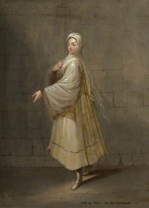 Fille de Turc, Ile de l’archipel, 1750, Jean Baptiste Vanmour