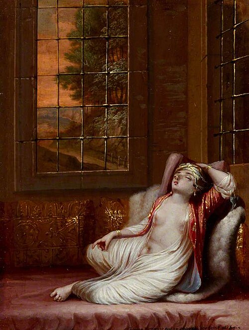 Femme Tourquoise qui se repose sortant du bain, 1750, Jean Baptiste Vanmour