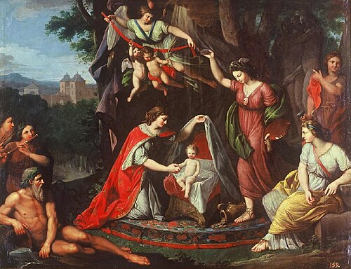 Alegoría del nacimiento del infante Carlos Eusebio, 1781, Zacarías González Velázquez