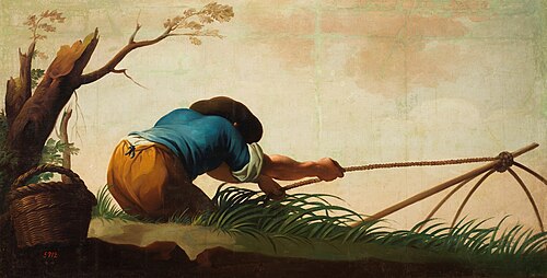 Un pescador con una red, 1785, Zacarías González Velázquez