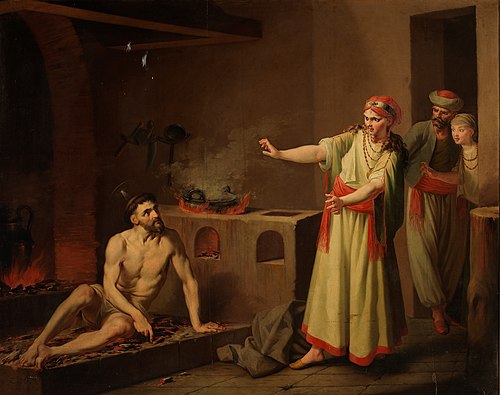 La prueba de fuego. San Francisco tendido sobre las brasas, 1787, Zacarías González Velázquez
